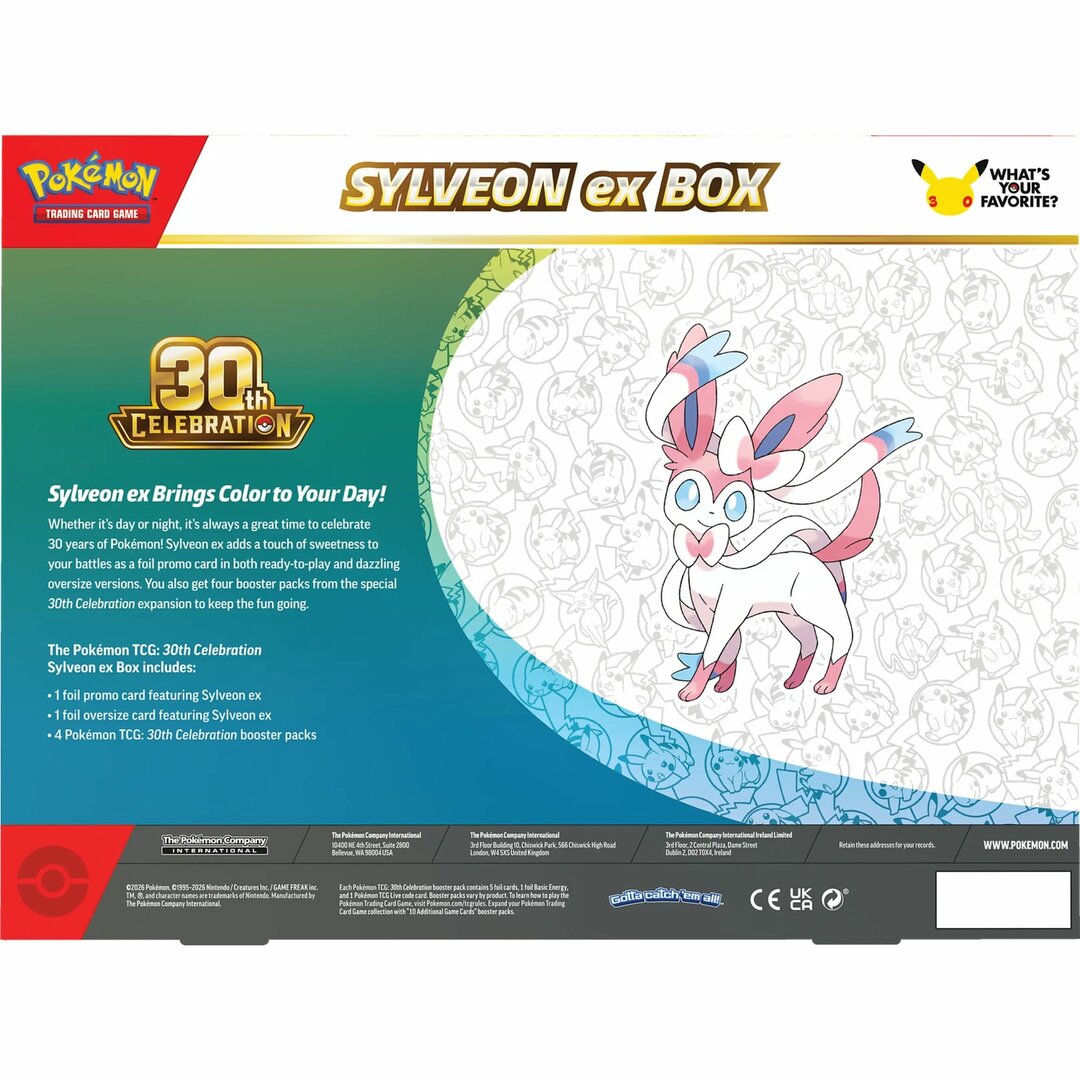 Pokémon : Célébrations du 30e anniversaire – Coffret Sylveon-ex