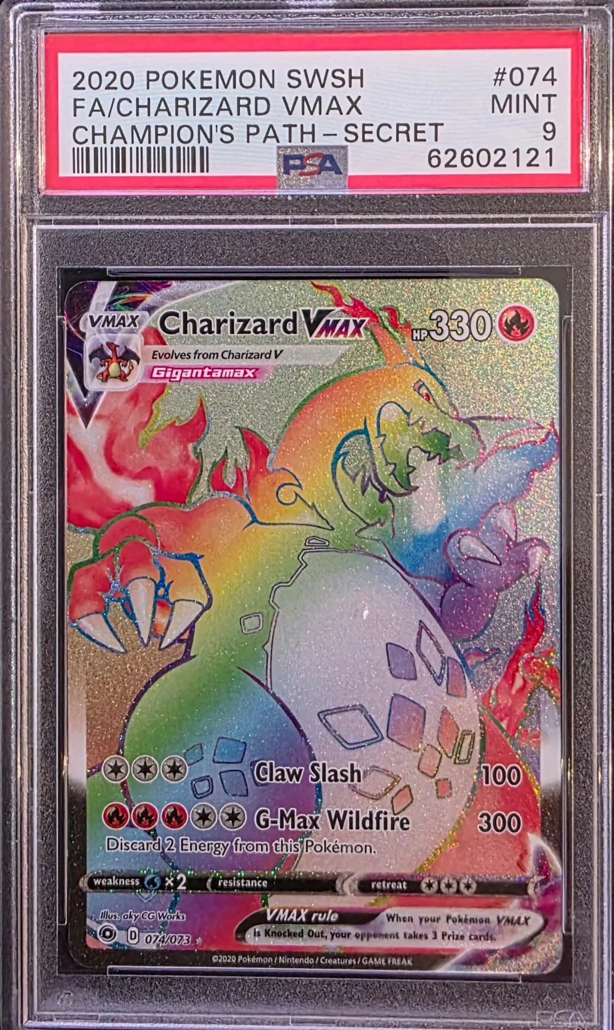 Charizard VMAX #74 PSA9