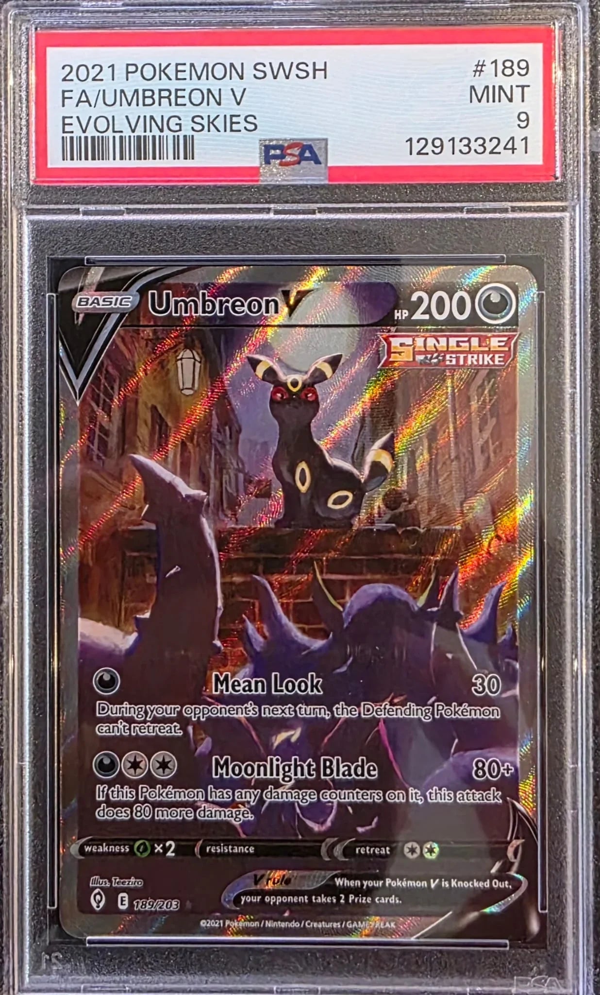Umbreon V #189 PSA9