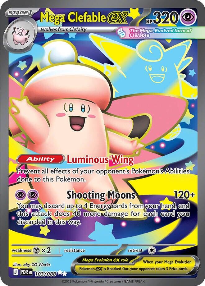 Mega Clefable ex #103 Pokemon Perfect Order